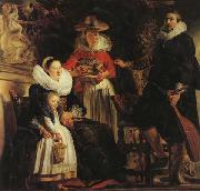 Jacob Jordaens The Artist and His Family in a Garden Sweden oil painting artist